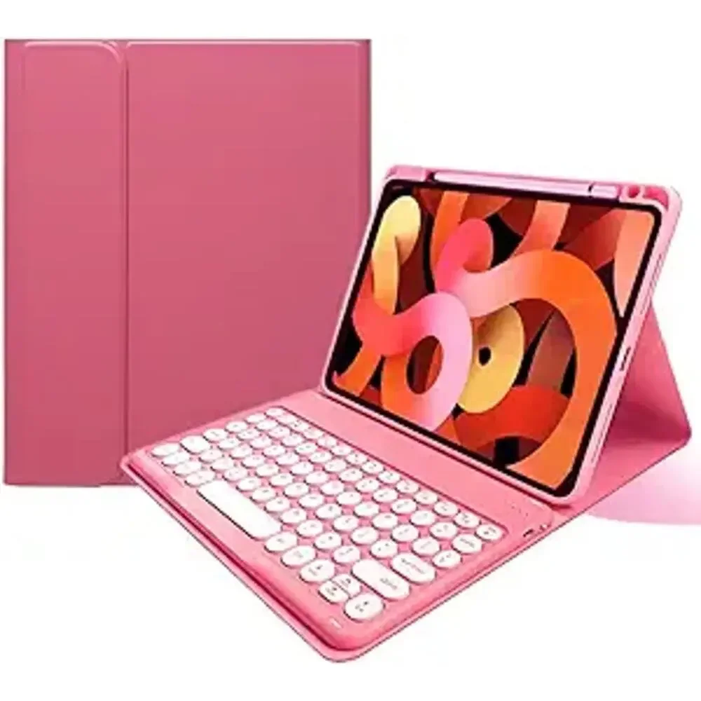 Pink Tablet Keyboard Case with Stand